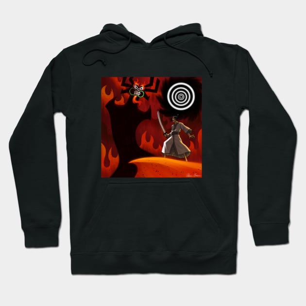 Samurai Jack vs Aku Hoodie by Animator Afro